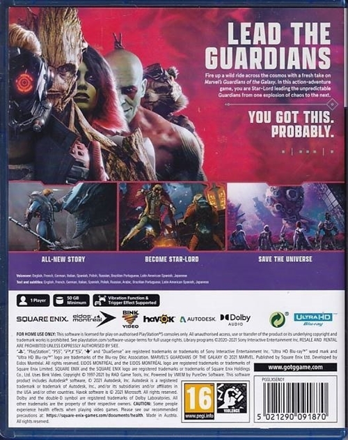 Marvel Guardians of the Galaxy - PS5 (A Grade) (Genbrug)